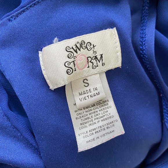 Blue Chiffon Dress - Picture 4 of 6